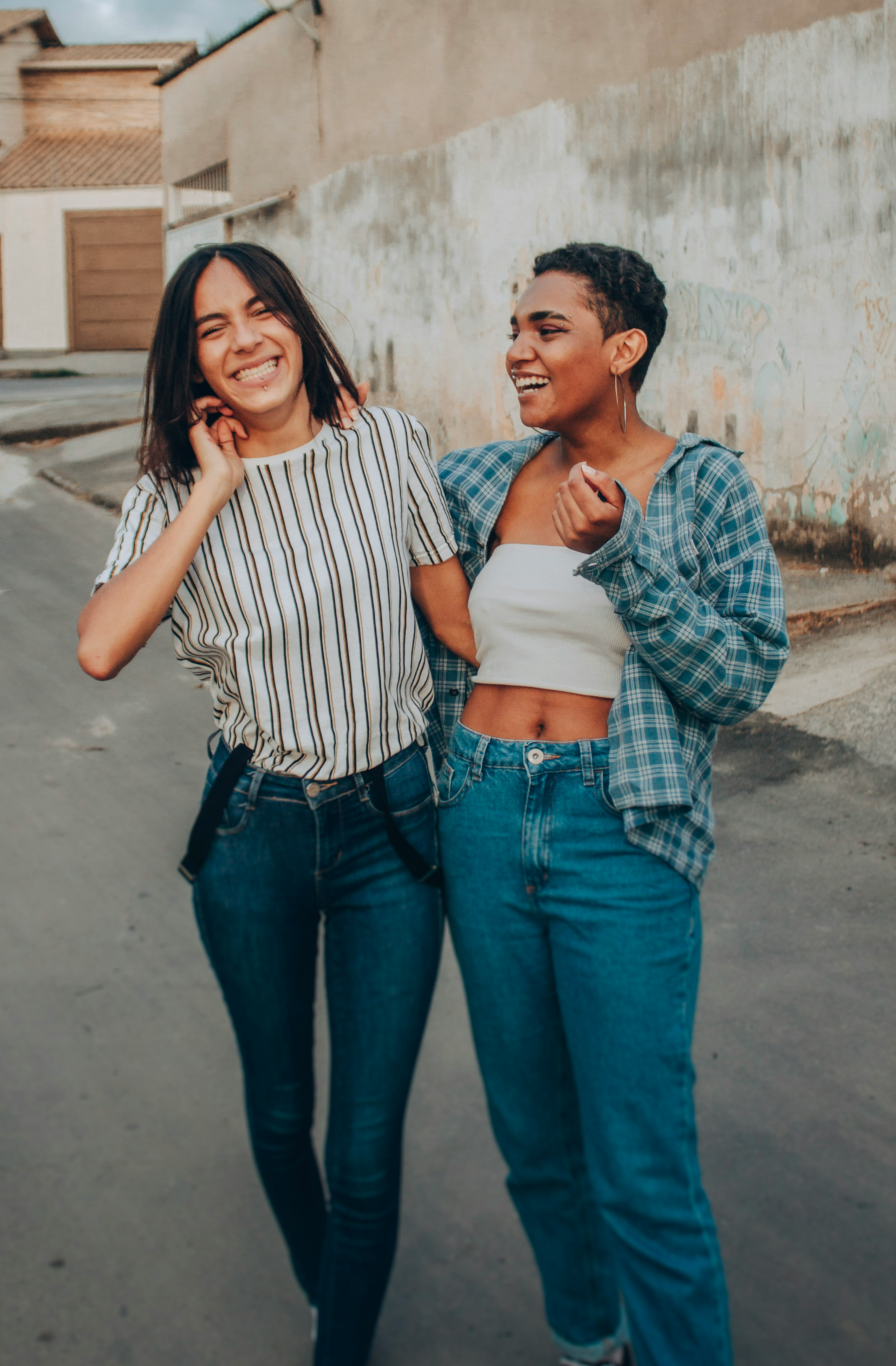 Women walking together as friends